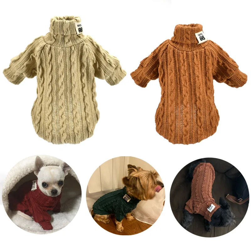 Winter Turtleneck Small Dogs Dog Cat Knitted Warm Pet Pet Supplies Puppy Coat Jacket Dog Clothes Sweater 1PC Hot Sale
Winter Turtleneck Small Dogs Dog Cat Knitted Warm Pet Pet Supplies Puppy Coat Jacket Dog Clothes Sweater 1PC Hot Sale