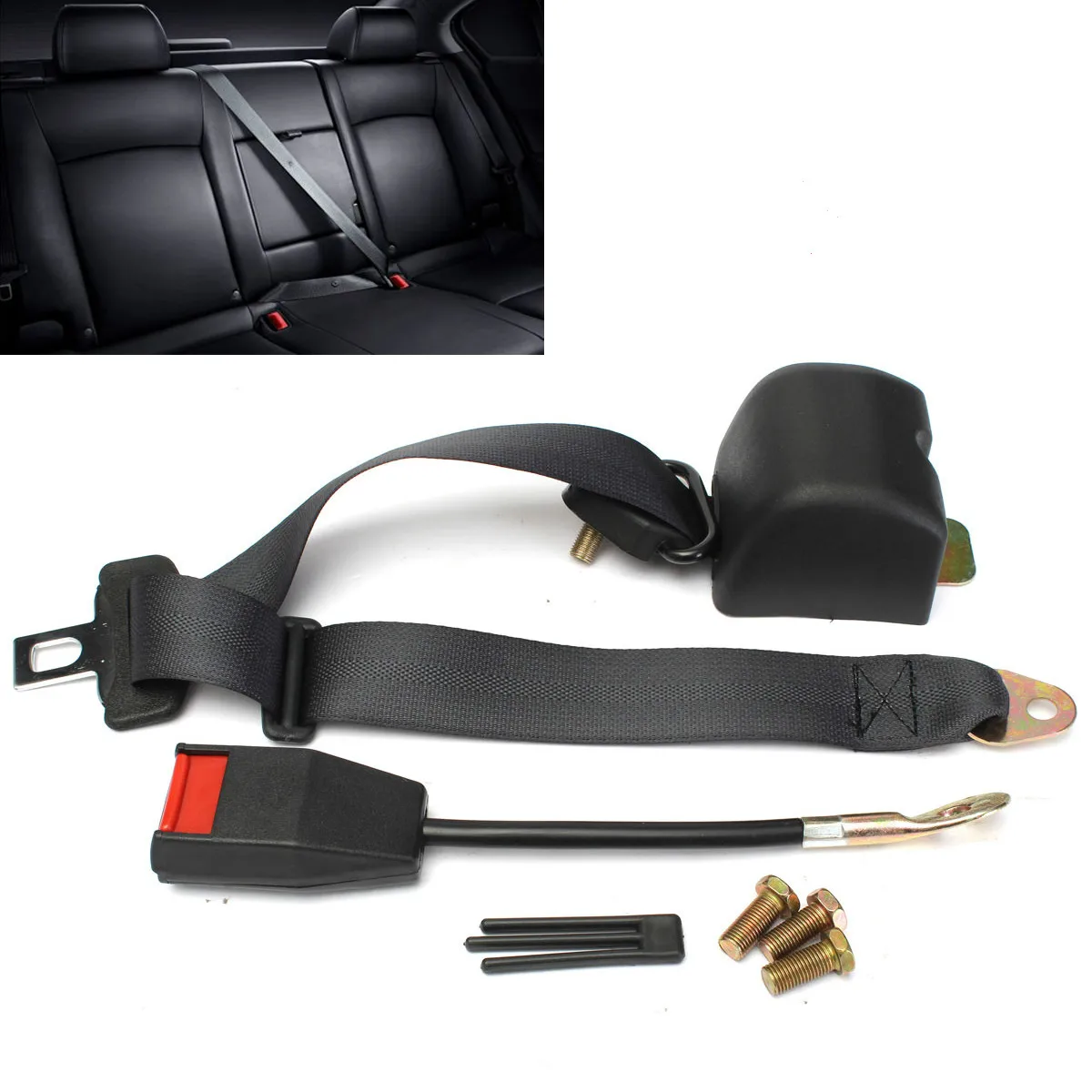 New Universal Black 3 Point Retractable AUTO Car Truck Bus Van Auto-locking Seat Lap Adjustable Belt Auto Car Safety Accessories
New Universal Black 3 Point Retractable AUTO Car Truck Bus Van Auto-locking Seat Lap Adjustable Belt Auto Car Safety Accessories