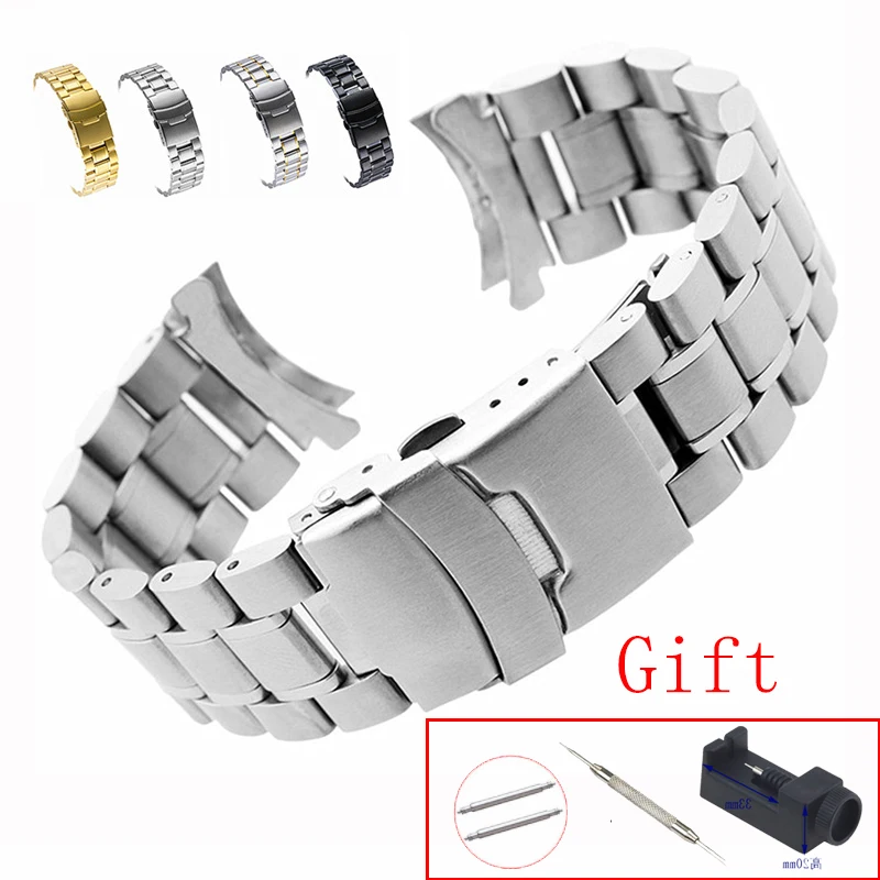 Stainless Steel Watch Band 18mm 20mm 22mm 24mm Strap Wristband Curved End Watch Strap Double Lock Buckle Replacement Wrist Belt
Stainless Steel Watch Band 18mm 20mm 22mm 24mm Strap Wristband Curved End Watch Strap Double Lock Buckle Replacement Wrist Belt