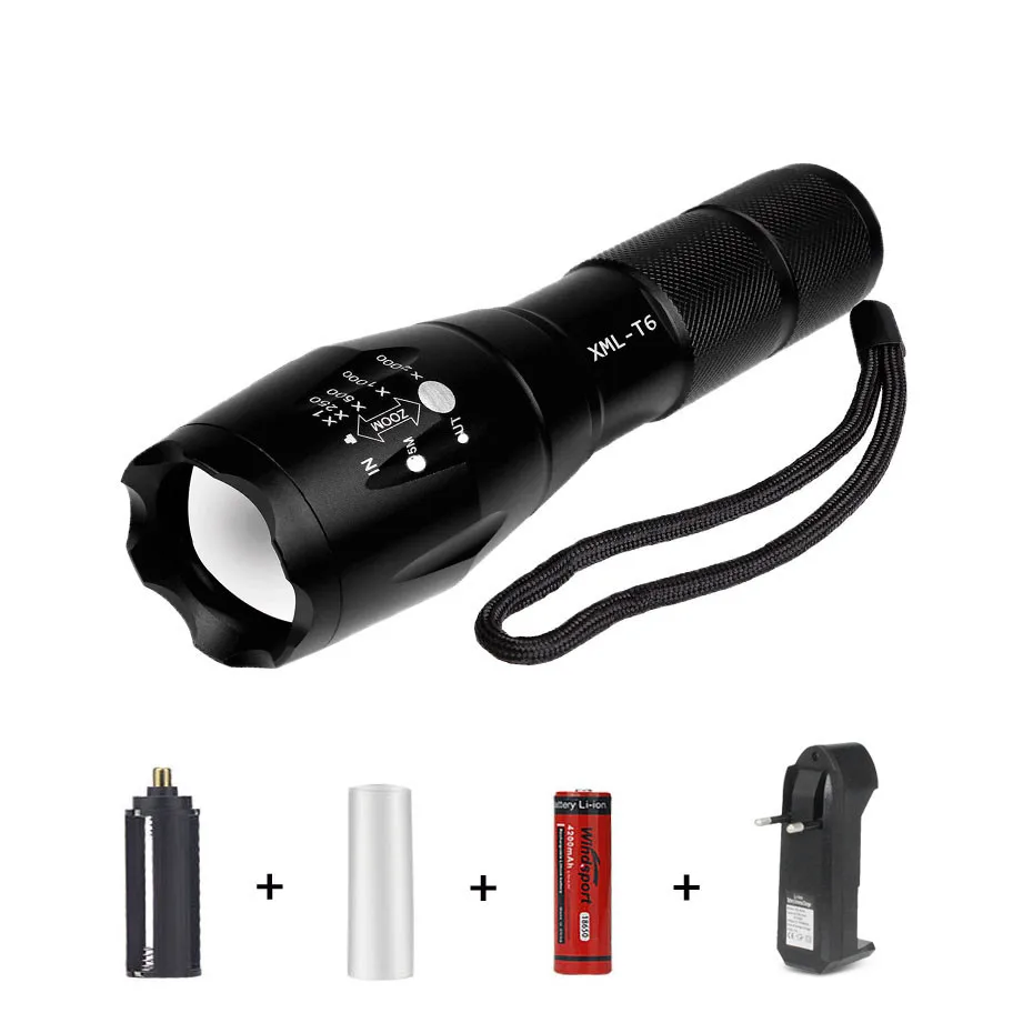 

5 Modes Handheld Led Flashlights 18650 OR AAA Battery High Power Zoomable Rechargeable Camping Tactical T6 Waterproof Flashlight