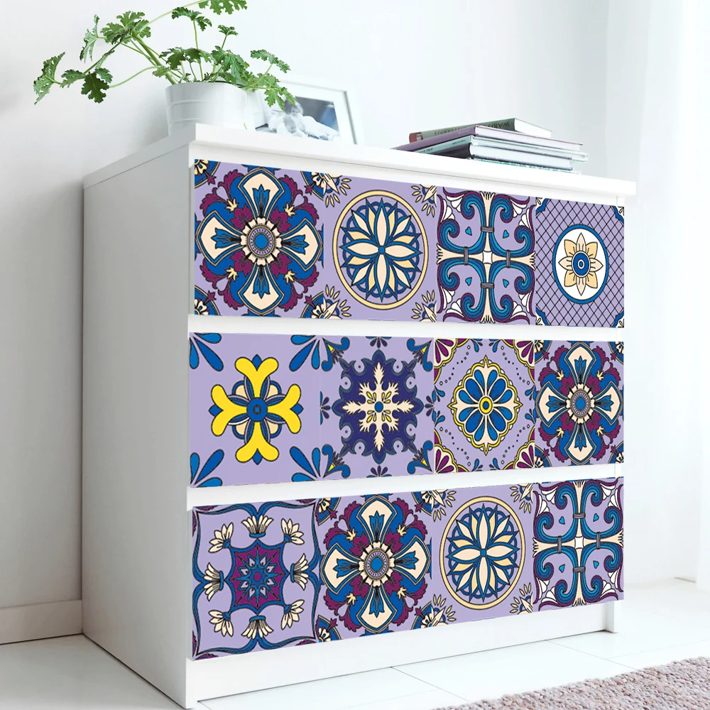 Purple Floral Ornament Ceramic Tiles Wall Sticker Kitchen Wardrobe Drawer Stairs Decoration Wallpaper Home Decor Art Wall Decals
Purple Floral Ornament Ceramic Tiles Wall Sticker Kitchen Wardrobe Drawer Stairs Decoration Wallpaper Home Decor Art Wall Decals