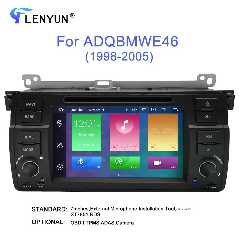 Автомагнитола QlenYun, 2 Din, Android 10,0, для ADQBMWE46 1998-2005, Восьмиядерный процессор, GPS, DVR, DSP камера
Автомагнитола QlenYun, 2 Din, Android 10,0, для ADQBMWE46 1998-2005, Восьмиядерный процессор, GPS, DVR, DSP камера