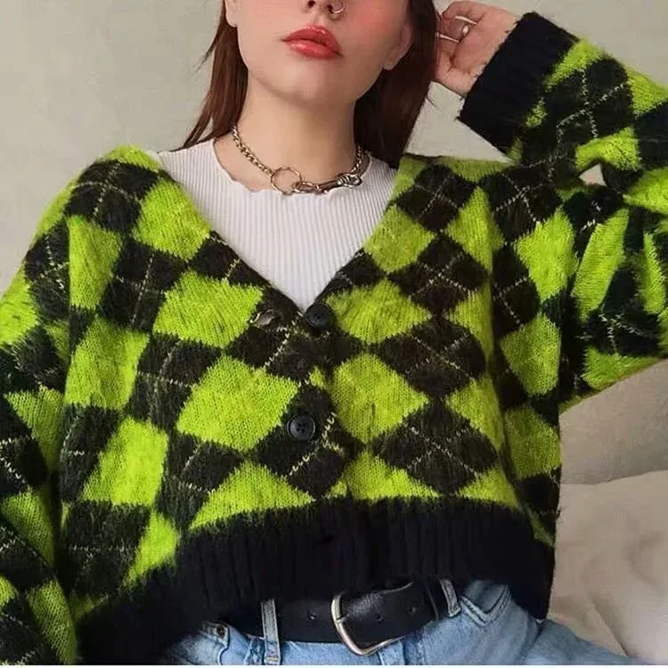 Harajuku Vintage Green Knit Cardigan Women Sweater Kawaii Mohair Sweater Winter Clothes 2020 Loose Short V-neck Knit Women Top
Harajuku Vintage Green Knit Cardigan Women Sweater Kawaii Mohair Sweater Winter Clothes 2020 Loose Short V-neck Knit Women Top