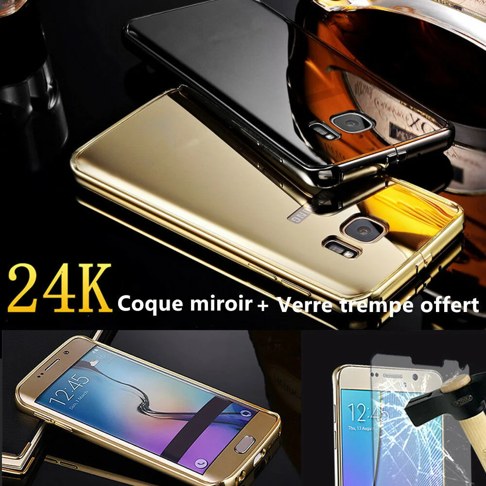 COQUE HOUSSE BUMPER ALUMINIUM EFFET MIROIR FOR SAMSUNG GALAXY + 1 FILM VERRE TREMPE 
COQUE HOUSSE BUMPER ALUMINIUM EFFET MIROIR FOR SAMSUNG GALAXY + 1 FILM VERRE TREMPE