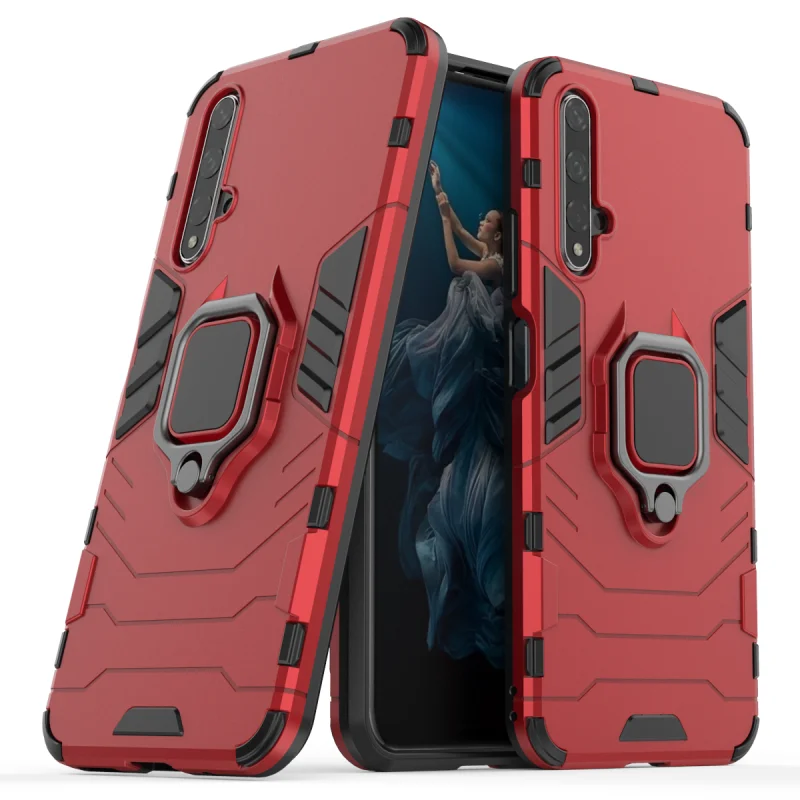 

Armor Phone Case For Huawei Honor 9X 20S 20 8X P Smart Y9 Prime 8S Y5 Max 20I 10I Plus Y7 Lite Pro 2019 Rugged Metal Stand Cover