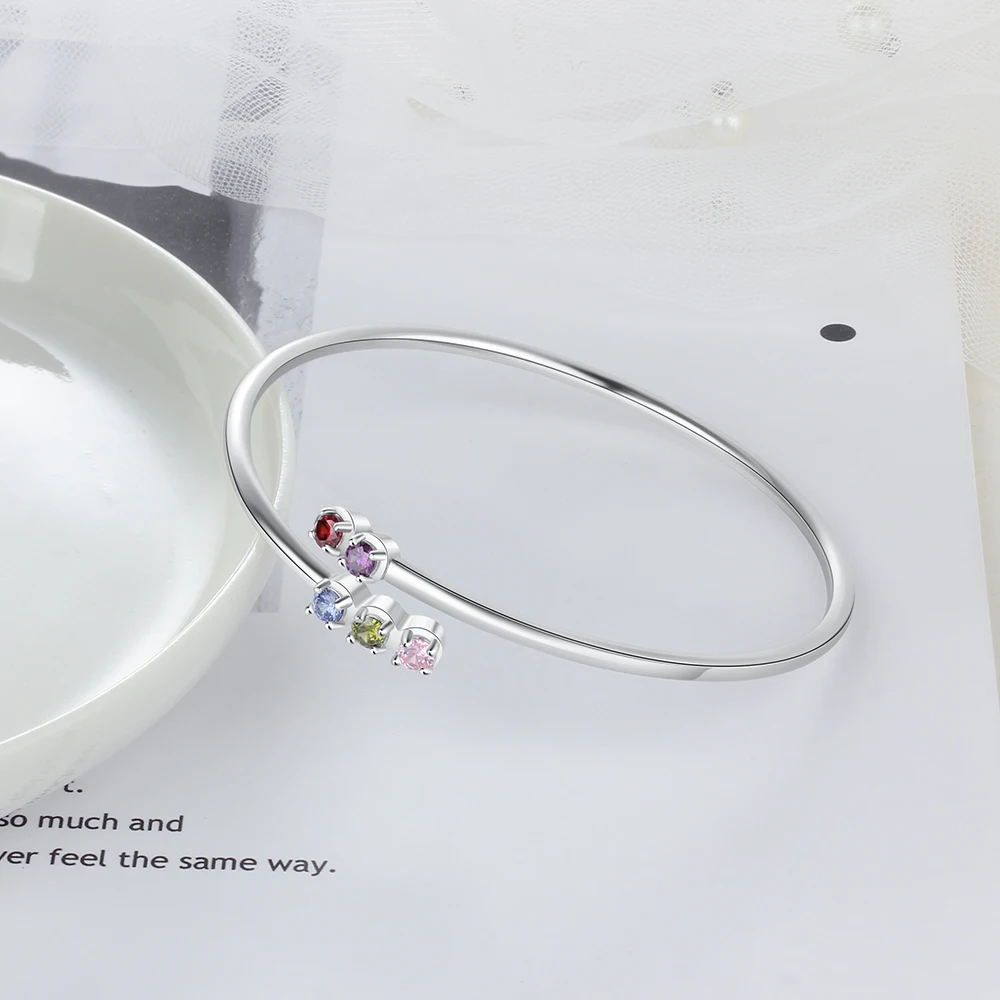 Personalized Birthstones Bracelet For Mother 925 Sterling Silver Custom Cuff Bangles DIY Jewelry Making Daughter Sister Gift
Personalized Birthstones Bracelet For Mother 925 Sterling Silver Custom Cuff Bangles DIY Jewelry Making Daughter Sister Gift