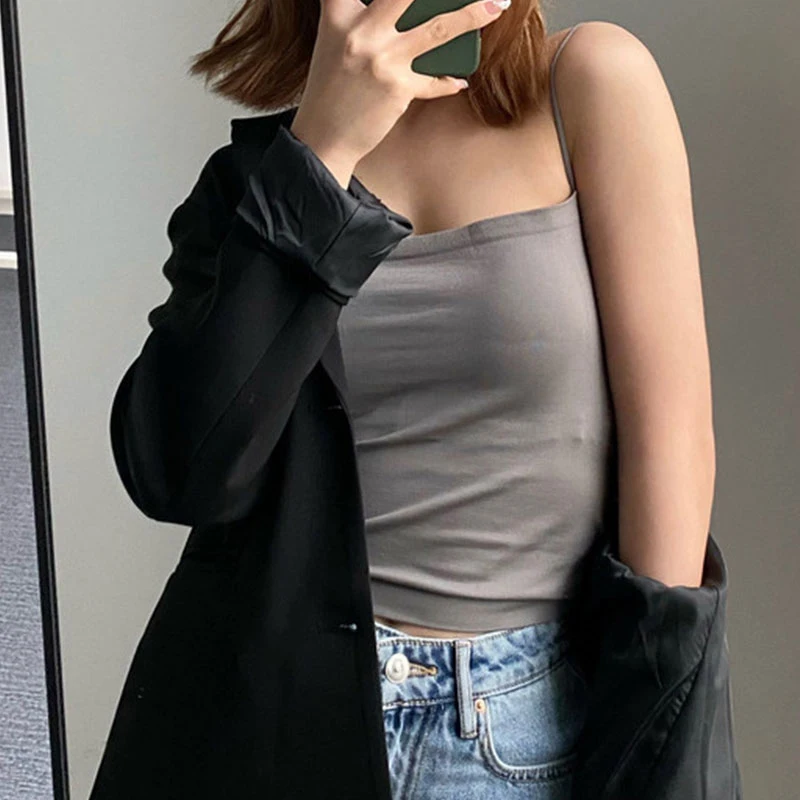 2021 New Fashion Women Spaghetti Strap Crop Top Sexy Bodycon Sleeveless Camisoles Tube Top Basic Plain Camisole
2021 New Fashion Women Spaghetti Strap Crop Top Sexy Bodycon Sleeveless Camisoles Tube Top Basic Plain Camisole