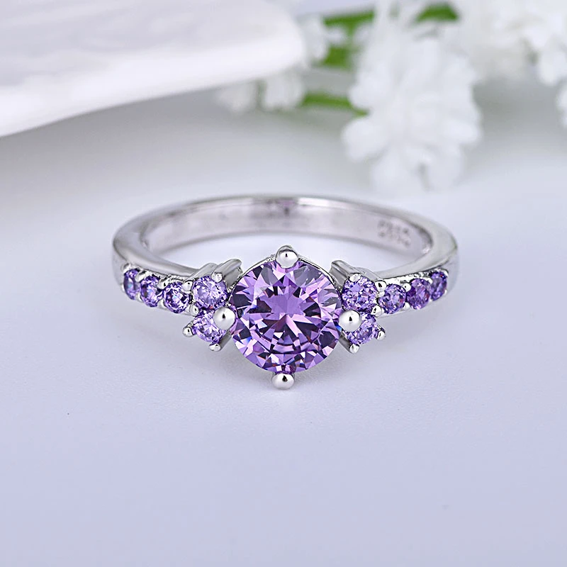 2021 European and American classic fashion purple gemstone women's ring Trendy simple Diamond-encrusted Women's ring wholesale
2021 European and American classic fashion purple gemstone women's ring Trendy simple Diamond-encrusted Women's ring wholesale