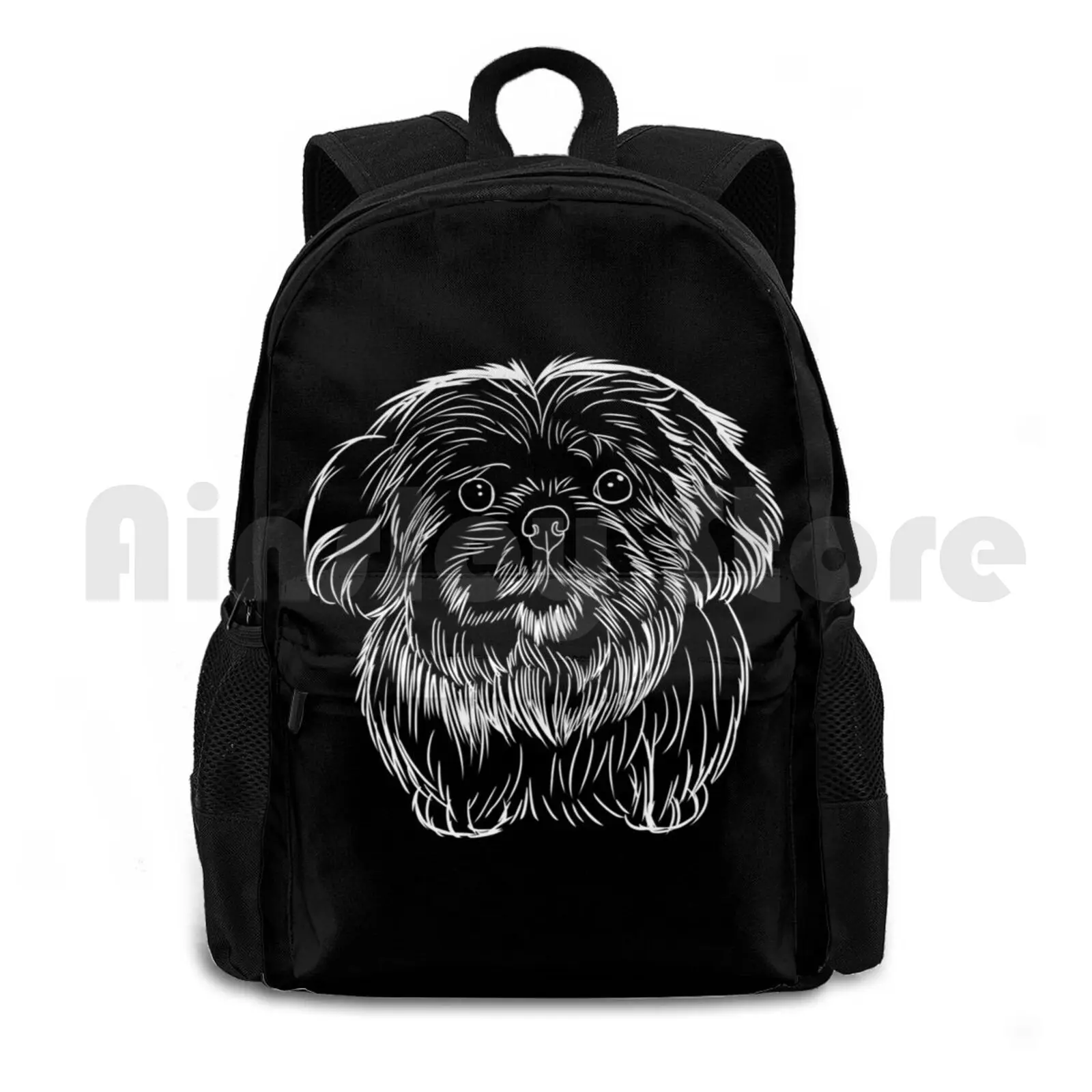 Белый походный рюкзак Shih Tzu для отдыха на открытом воздухе водонепроницаемый