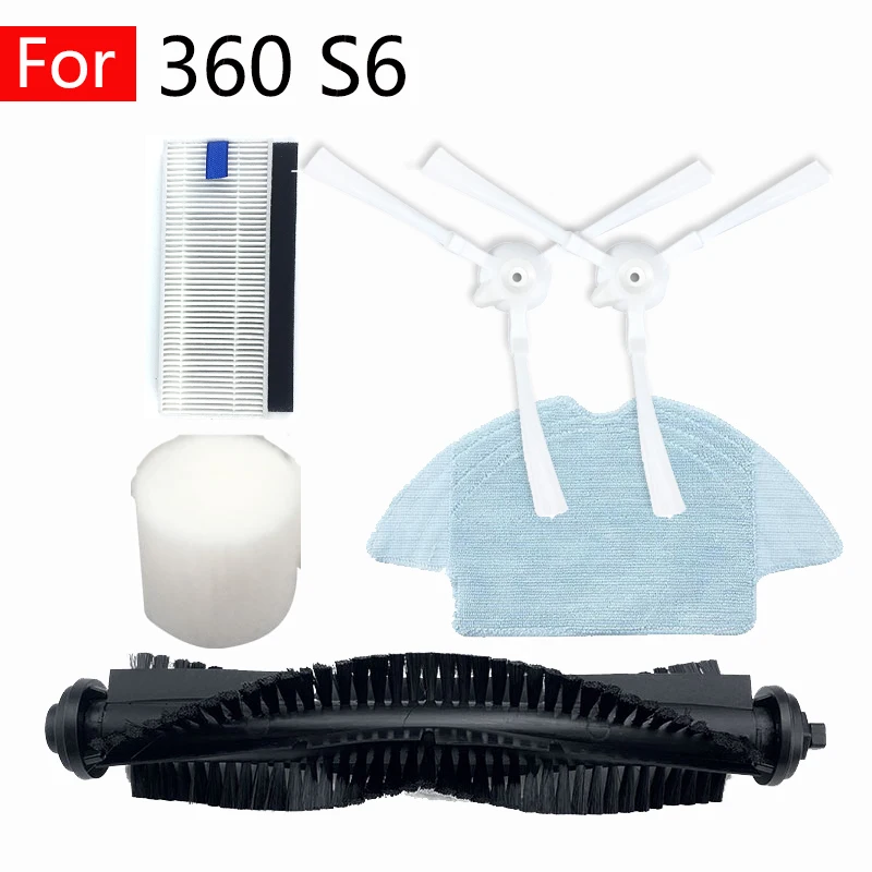 For 360 S6 Home Accessories Spare Parts Attachment Hepa Filter Roll Side Brush Mop Rag Water Core Kit Sweeping Vacuum Cleaner
For 360 S6 Home Accessories Spare Parts Attachment Hepa Filter Roll Side Brush Mop Rag Water Core Kit Sweeping Vacuum Cleaner