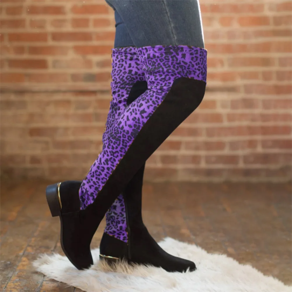 2021 autumn and winter new women's large boots wind round head color blocking side zipper square heel knee high boots
2021 autumn and winter new women's large boots wind round head color blocking side zipper square heel knee high boots