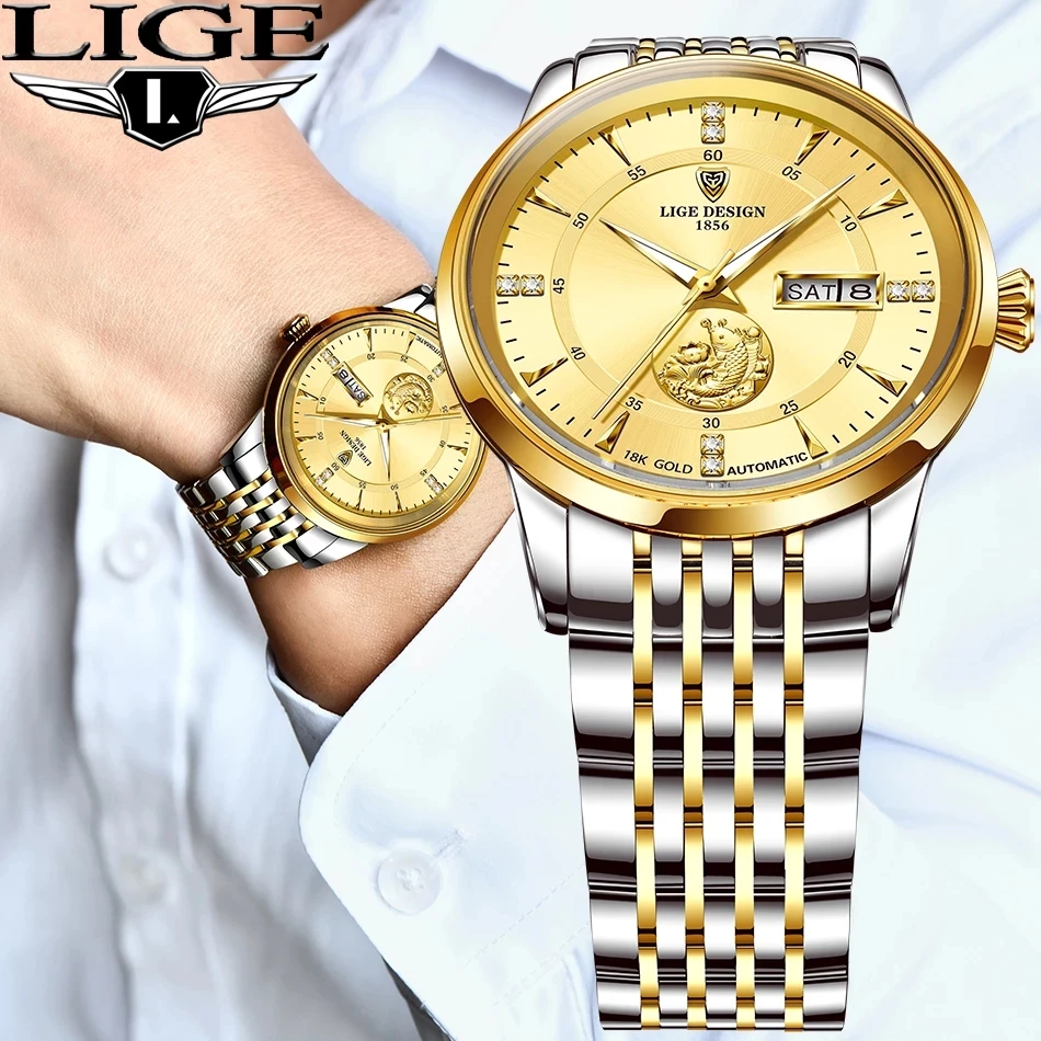 LIGE Men Automatic Mechanical Watches Luxury Brand Business Stainless Steel 100M Waterproof Watch Men Fashion Clock reloj hombre
LIGE Men Automatic Mechanical Watches Luxury Brand Business Stainless Steel 100M Waterproof Watch Men Fashion Clock reloj hombre