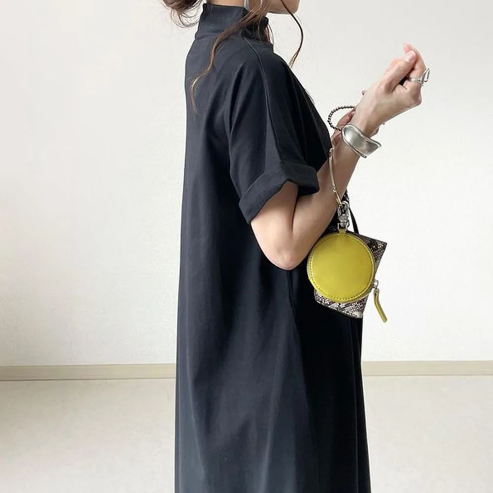 Dress 2021 Summer New Women's Solid Color Simplicity Fashion Japanese Style Round Neck Summer Casual Temperament Loose
Dress 2021 Summer New Women's Solid Color Simplicity Fashion Japanese Style Round Neck Summer Casual Temperament Loose