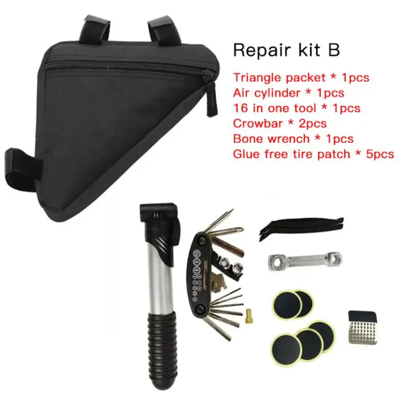16 In 1 Kit Portable Bicycle Repairing Tools Kit Tire Fixing Kit Bag With Tire Pump Tools Tire Tube Patches Cycling Tool Set 
16 In 1 Kit Portable Bicycle Repairing Tools Kit Tire Fixing Kit Bag With Tire Pump Tools Tire Tube Patches Cycling Tool Set