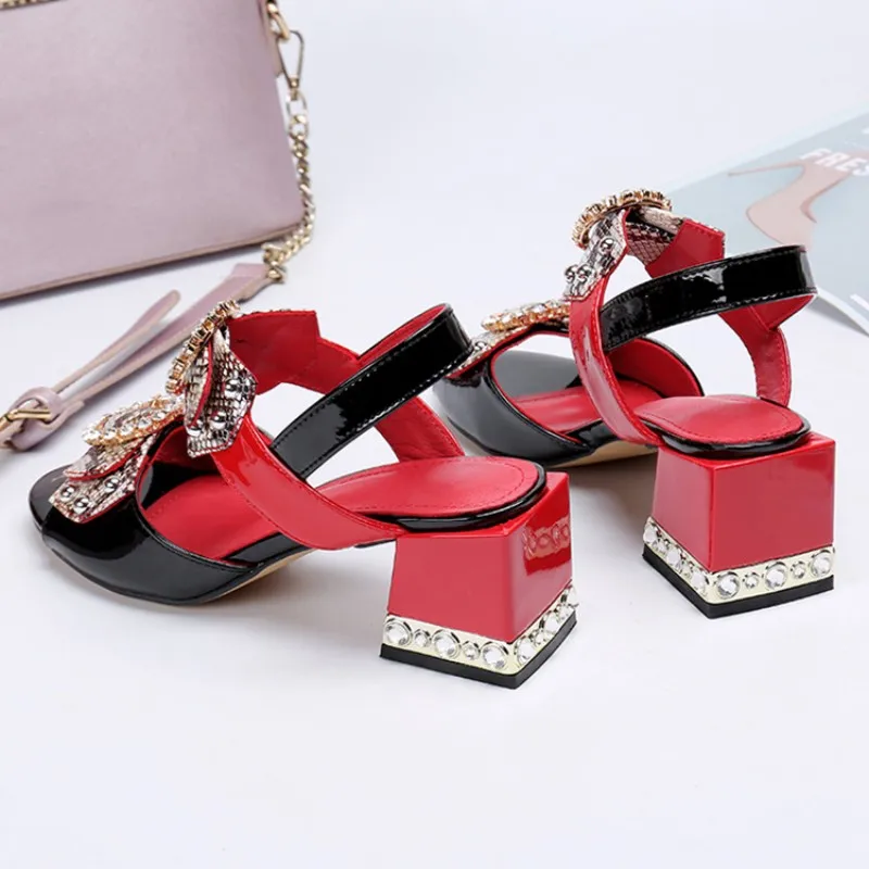 Genuine Leather Square Heels Shoes Office Ladies Mixed Colors Heels Sandals Fashion Diamonds Buckle Strap Sandal Plus Size 35-43
Genuine Leather Square Heels Shoes Office Ladies Mixed Colors Heels Sandals Fashion Diamonds Buckle Strap Sandal Plus Size 35-43