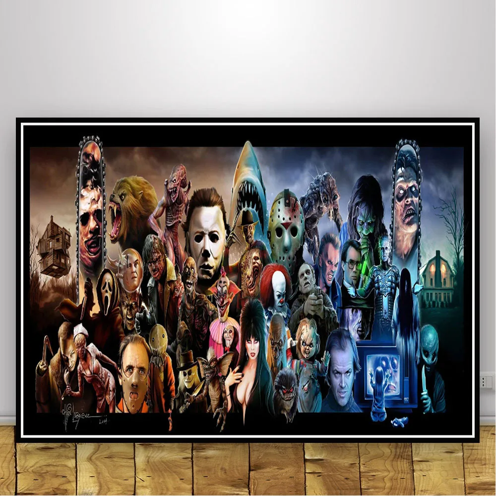 Halloween Horror Night Jason Voorhees Freddy Krueger Movie Poster Prints Art Painting Wall Pictures For Living Room Home Decor
Halloween Horror Night Jason Voorhees Freddy Krueger Movie Poster Prints Art Painting Wall Pictures For Living Room Home Decor