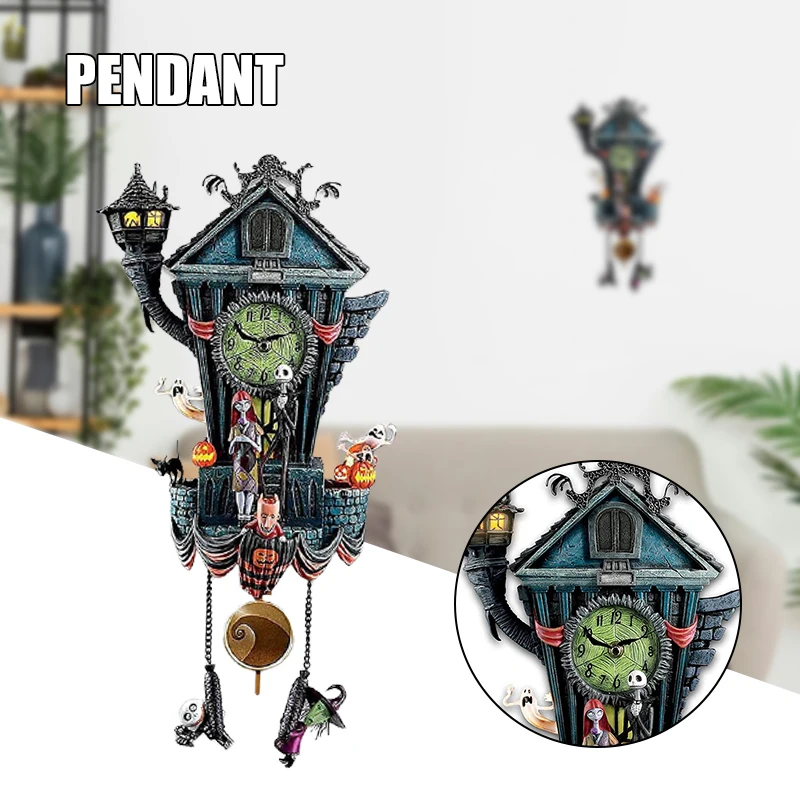 Wooden Vintage Clock Ornament Halloween Personalized Wall Art Decoration for Home Living Room Garden B88
Wooden Vintage Clock Ornament Halloween Personalized Wall Art Decoration for Home Living Room Garden B88