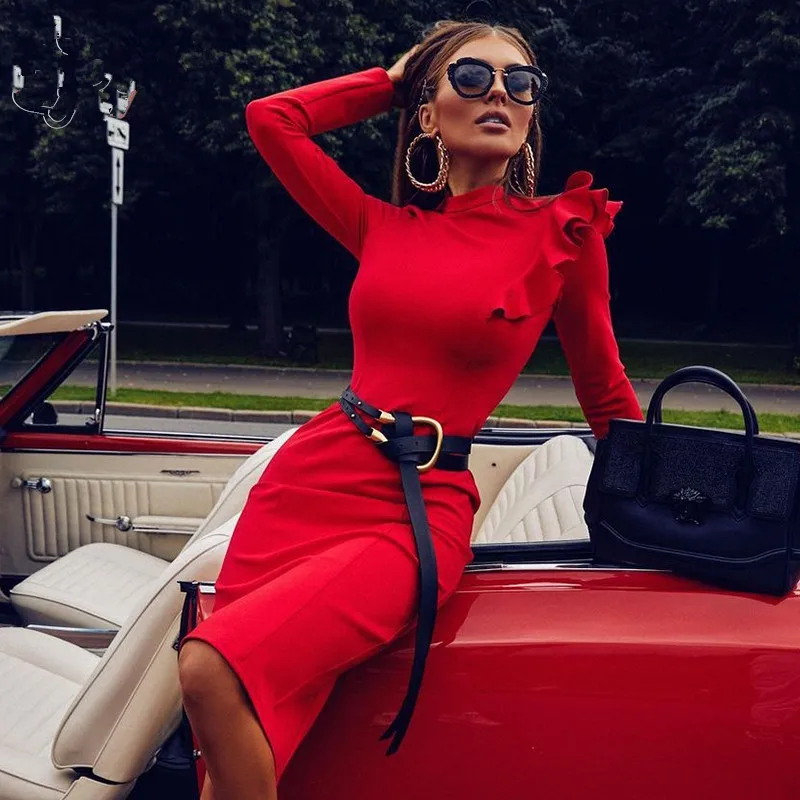 Free Shipping 2020 New Trendy Ruffles Design Long Sleeves Celebrity Party Club Bandage Knee Length Dress
Free Shipping 2020 New Trendy Ruffles Design Long Sleeves Celebrity Party Club Bandage Knee Length Dress