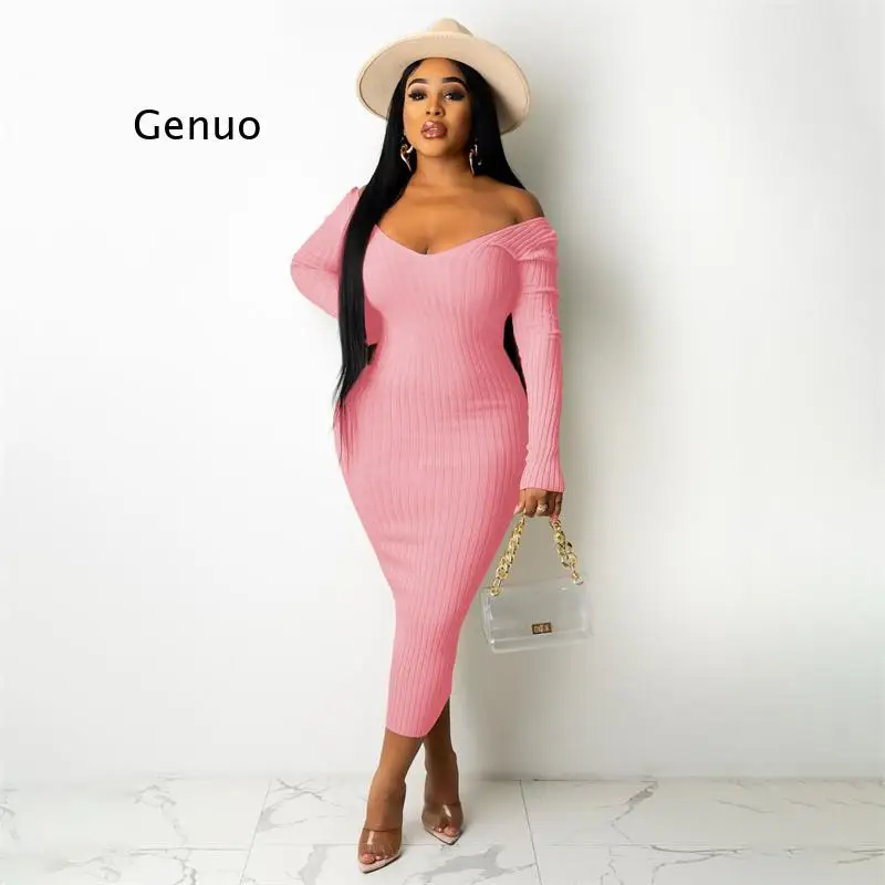 Осенние ребристые черные сексуальные платья для женщин облегающее платье с открытыми плечами и длинным рукавом женское белое Клубное Длин...
Осенние ребристые черные сексуальные платья для женщин облегающее платье с открытыми плечами и длинным рукавом женское белое Клубное Длин...