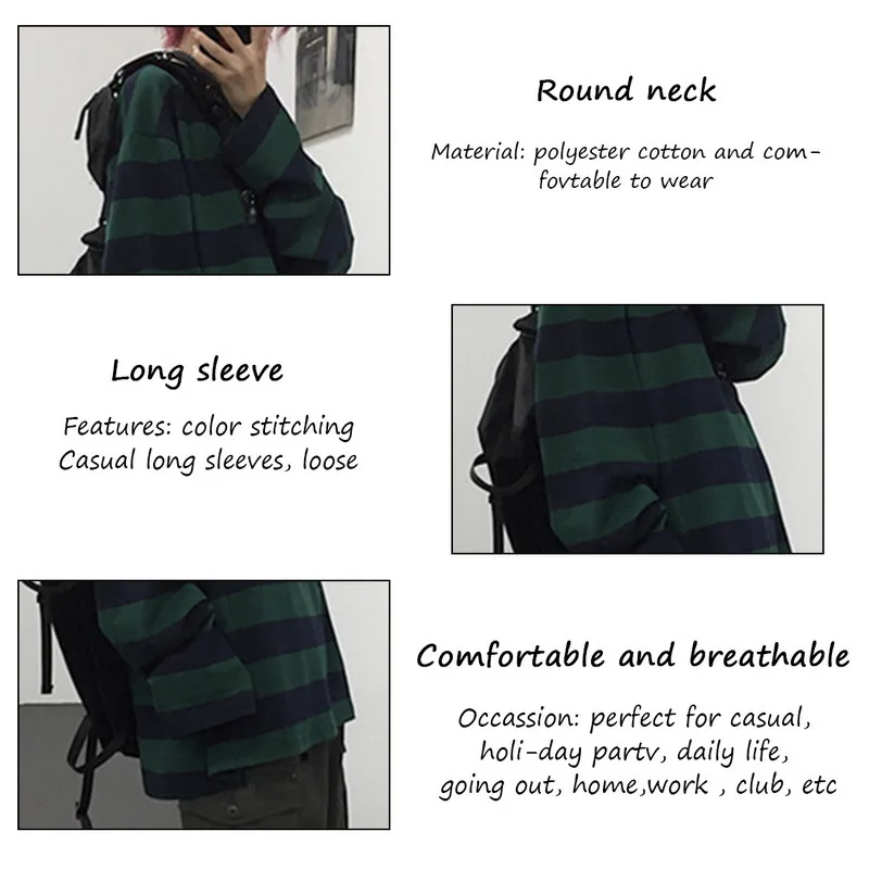 Harajuku Oversized High Street Stripe T-shirt long sleeves vintage style All-match fashion Unisex clothes Japanese Streetwear
Harajuku Oversized High Street Stripe T-shirt long sleeves vintage style All-match fashion Unisex clothes Japanese Streetwear