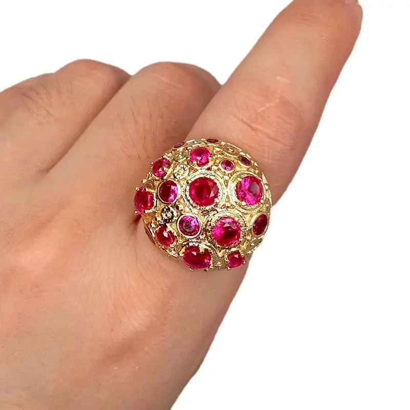 Y·YING Fuchsia Cubic Zirconia Pave Gold Plated Ring Adjustable Fashion Women Jewelry
Y·YING Fuchsia Cubic Zirconia Pave Gold Plated Ring Adjustable Fashion Women Jewelry