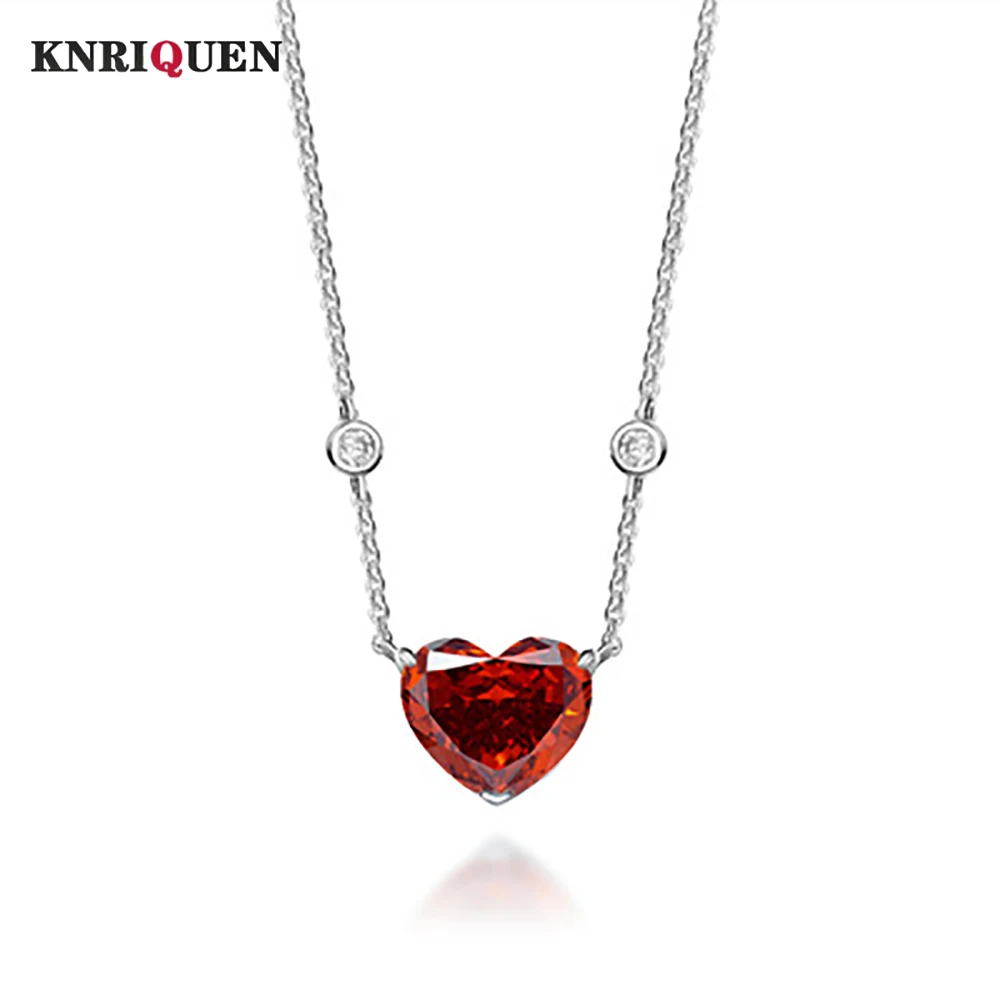 100% 925 Sterling Silver 10*12mm Heart-Shaped Ruby High Carbon Diamond Pendant Necklace for Women Wedding Party Fine Jewelry
100% 925 Sterling Silver 10*12mm Heart-Shaped Ruby High Carbon Diamond Pendant Necklace for Women Wedding Party Fine Jewelry