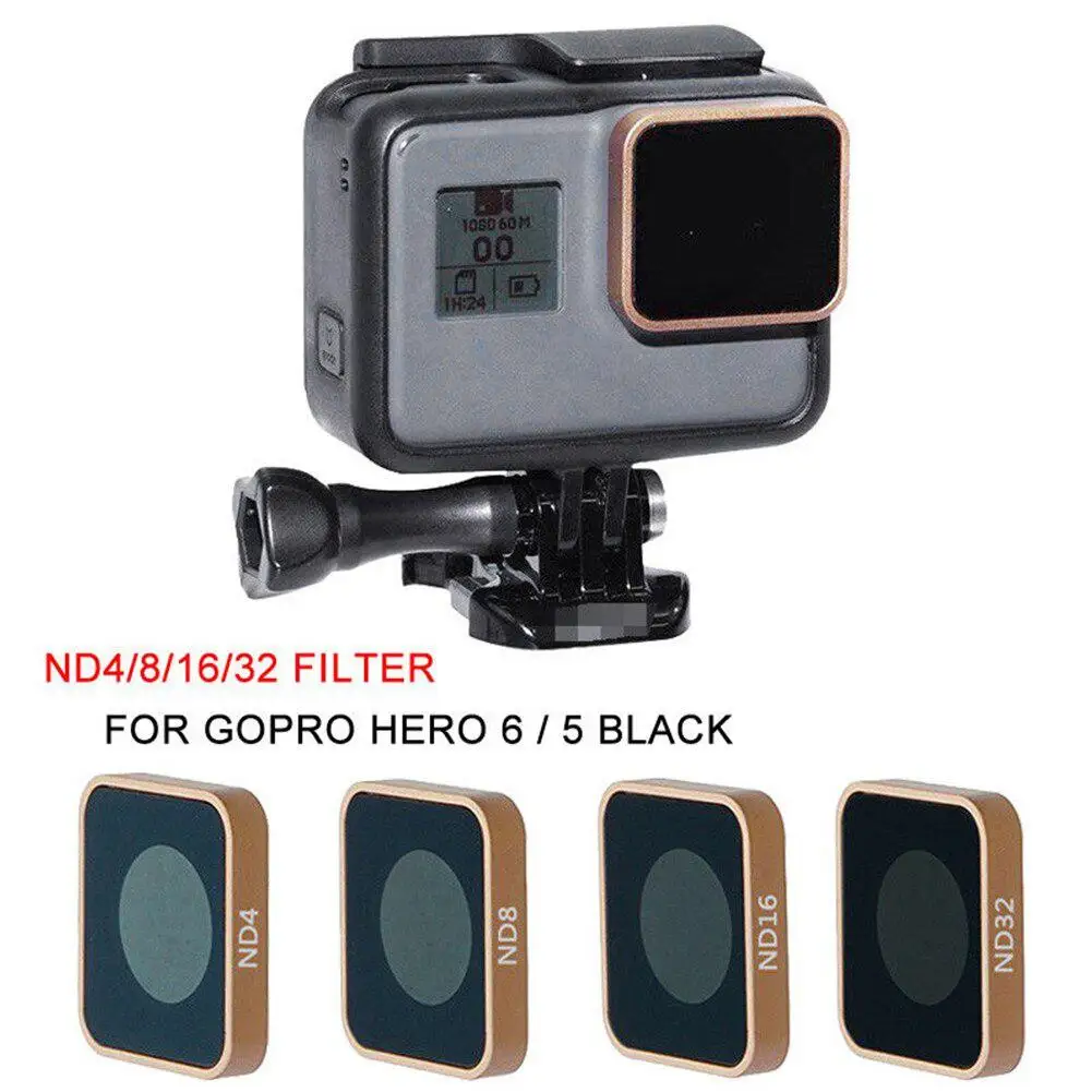 For Gopro Hero 5 6 Black Camera ND8 ND16 ND32 Lens Filter ND Lens Protector Filter Replacement Sports Cameras Accessories
For Gopro Hero 5 6 Black Camera ND8 ND16 ND32 Lens Filter ND Lens Protector Filter Replacement Sports Cameras Accessories
