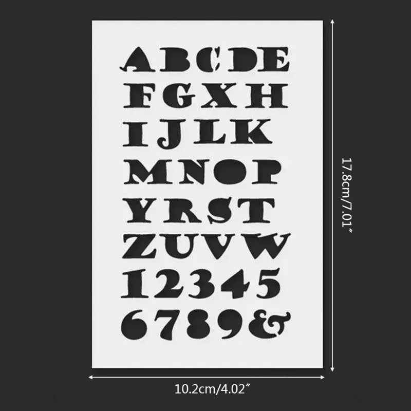 24pcs/set Alphabet Letters Drawing Template Stencil Painting Embossing Scrapbooking DIY Album Decorative Art Craft
24pcs/set Alphabet Letters Drawing Template Stencil Painting Embossing Scrapbooking DIY Album Decorative Art Craft