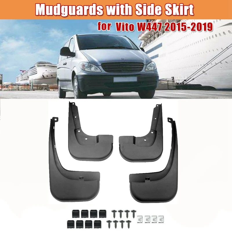 Car Mudguards Front Wheel Fenders Mud Flaps Splash Guards for Mercedes Benz Vito V Class W447 2016-2020 with Side Skirts
Car Mudguards Front Wheel Fenders Mud Flaps Splash Guards for Mercedes Benz Vito V Class W447 2016-2020 with Side Skirts
