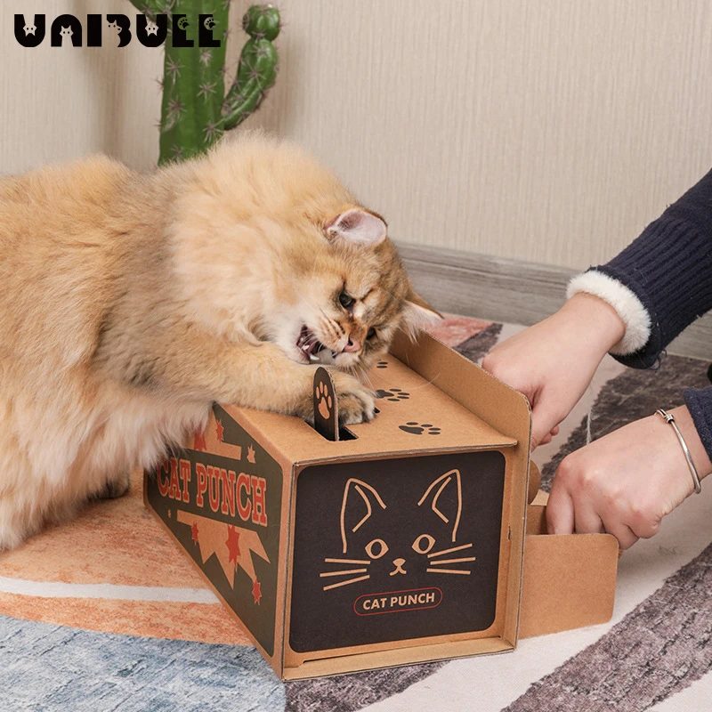 Corrugated Paper Cat Toy Sqaure Magic Box Smart Teasing Cat Stick Crazy Game Interactive Cats Feather Toys Cat Catching Mouse
Corrugated Paper Cat Toy Sqaure Magic Box Smart Teasing Cat Stick Crazy Game Interactive Cats Feather Toys Cat Catching Mouse
