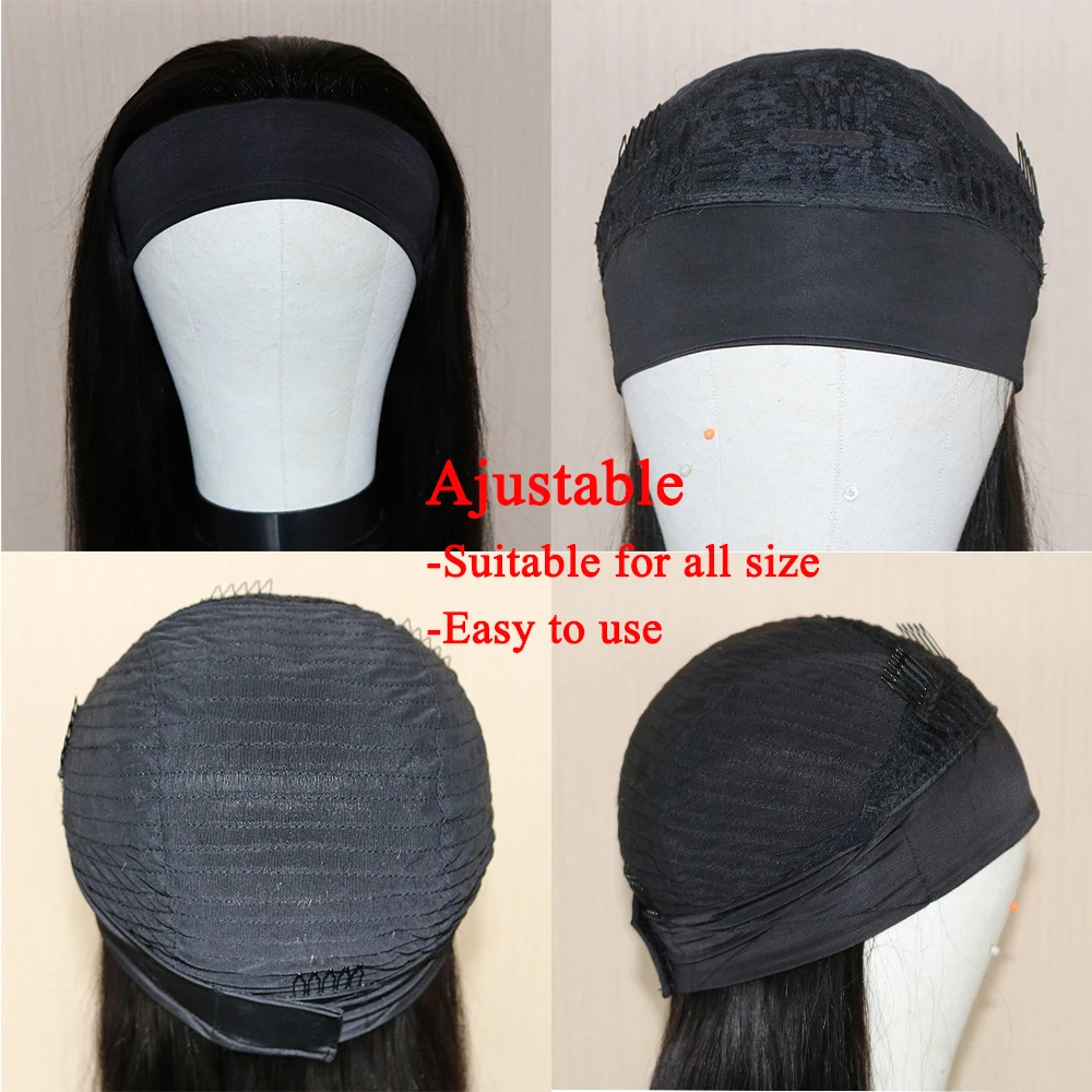 Natural BlackYaki Straight Glueless Synthetic Hair Headband None Lace Wigs High Temperature Fiber Baby Hair MiddlePart DailyWear
Natural BlackYaki Straight Glueless Synthetic Hair Headband None Lace Wigs High Temperature Fiber Baby Hair MiddlePart DailyWear