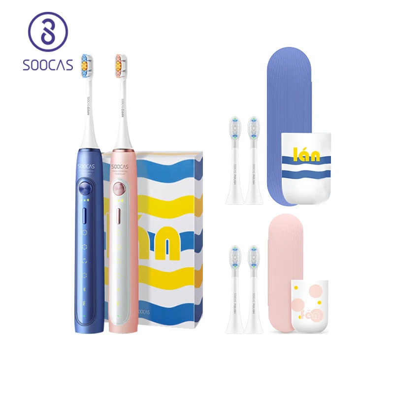 Soocas X5 Waterproof Electric Toothbrush Whitening Ultrasonic Automatic Wireless Charging Tooth Brush 3 Brush Head Oral Clearing
Soocas X5 Waterproof Electric Toothbrush Whitening Ultrasonic Automatic Wireless Charging Tooth Brush 3 Brush Head Oral Clearing