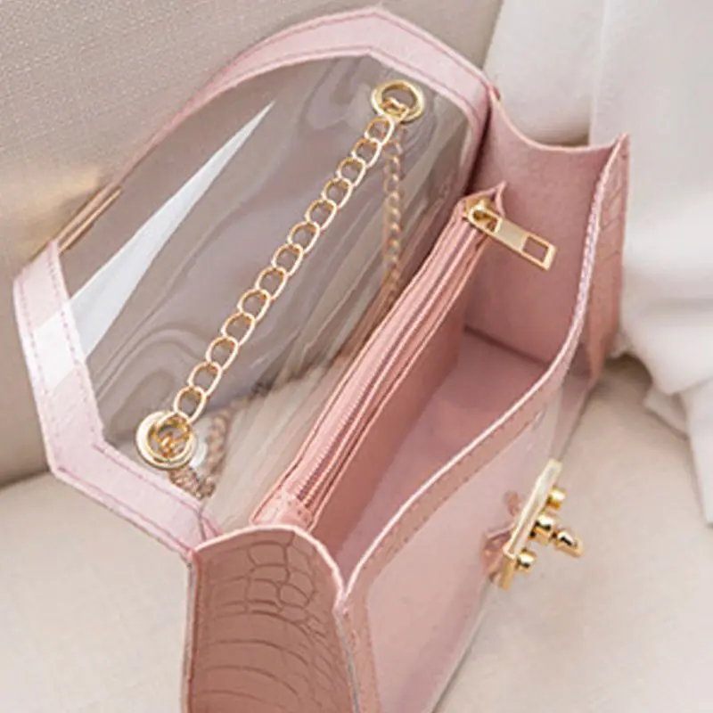 Fashion Women Transparent Small Handbag Shoulder Bag Summer Beach Purse Crossbody Tote
Fashion Women Transparent Small Handbag Shoulder Bag Summer Beach Purse Crossbody Tote