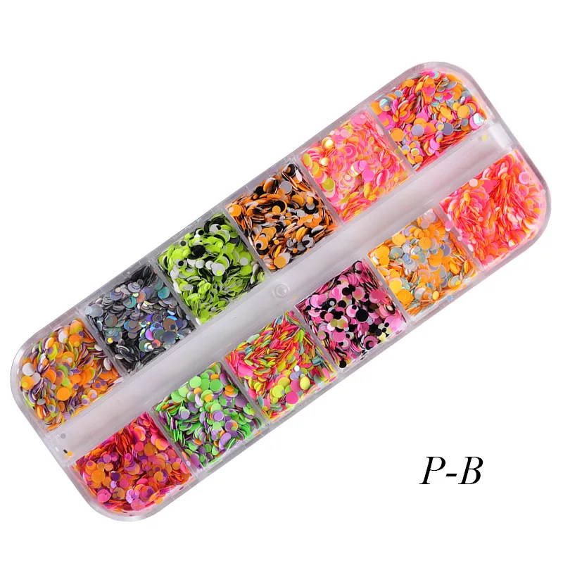 1 Set 12 Grid Nail Sequins Mixed 3D Glitter Round DIY Flake Nail Art Decor Tool SK88
1 Set 12 Grid Nail Sequins Mixed 3D Glitter Round DIY Flake Nail Art Decor Tool SK88