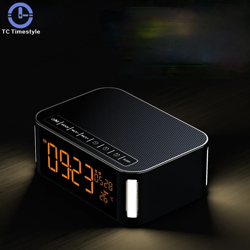 LED Digital Alarm Clock Bluetooth Speaker Night Light Temperature Display Table Clock Electronic Desktop Clock Touch Sensor
LED Digital Alarm Clock Bluetooth Speaker Night Light Temperature Display Table Clock Electronic Desktop Clock Touch Sensor