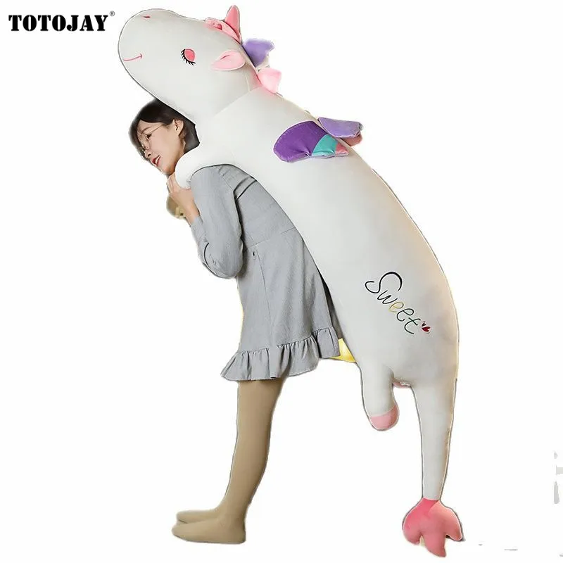 

NEW Hot Sale High Quality Large Lying Soft Unicorn Stuffed Animal Plush Toys Cute Horse Doll For Kids Girlfriend Brithday Gift