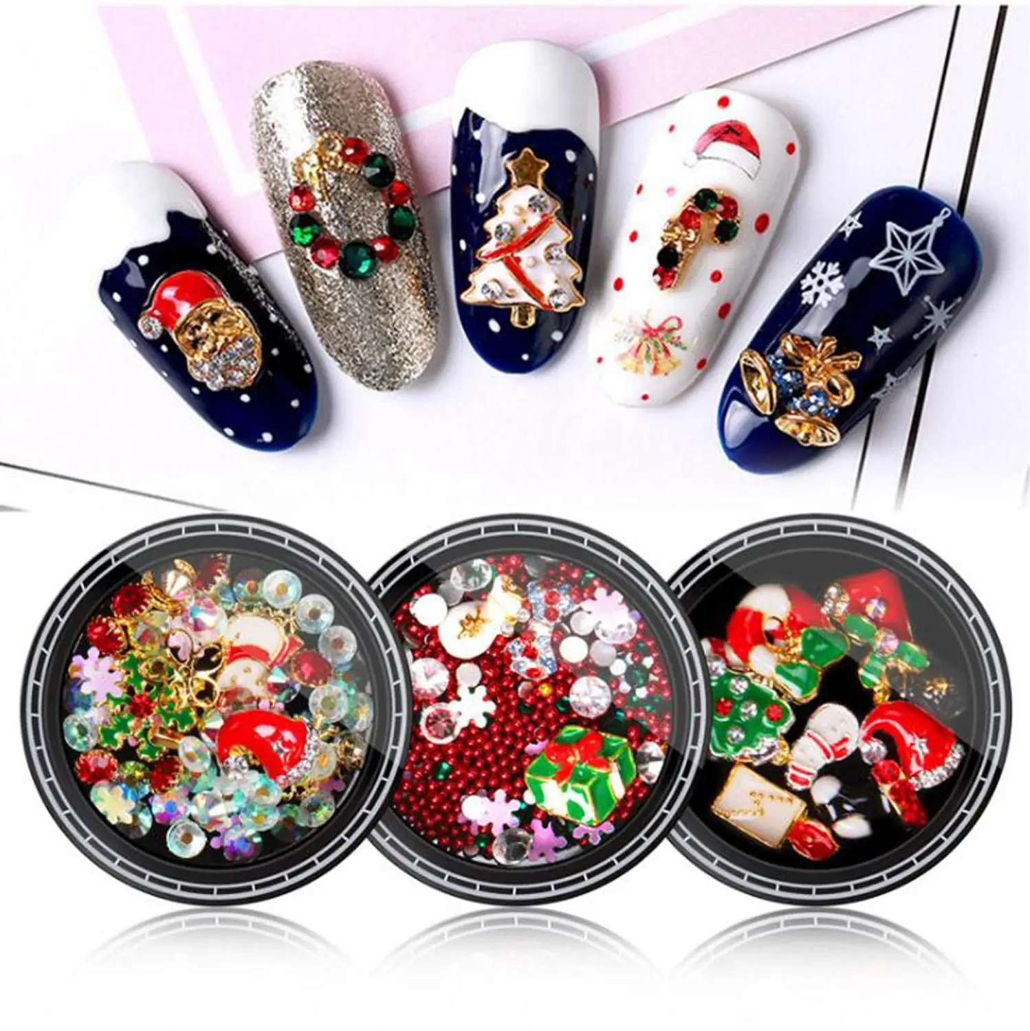 10box Christmas Manicure Ornament Santa Snowflake Gift Alloy Studded Pearl Mixed Manicure Diamond 8 Styles
10box Christmas Manicure Ornament Santa Snowflake Gift Alloy Studded Pearl Mixed Manicure Diamond 8 Styles
