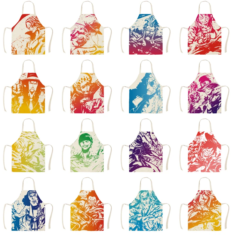 Anime character apron adult children's kitchen sea linen printing household cleaning antifouling men's and women's aprons
Anime character apron adult children's kitchen sea linen printing household cleaning antifouling men's and women's aprons