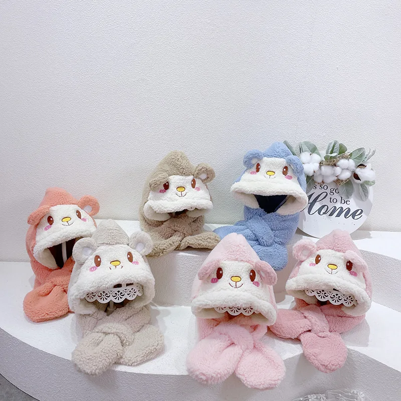 New Autumn And Winter Korean Version Of The Simple Rabbit Kit Children's Cartoon Hats Cartoon Plush Scarf Hat All-in-one Hat Lei
New Autumn And Winter Korean Version Of The Simple Rabbit Kit Children's Cartoon Hats Cartoon Plush Scarf Hat All-in-one Hat Lei