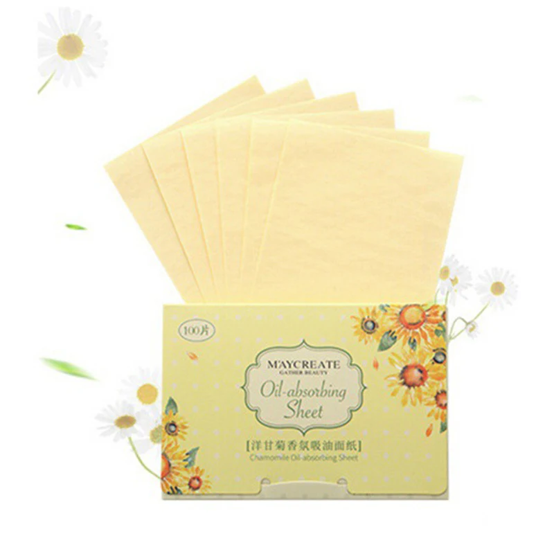 100pcs Facial Oil Blotting Sheets Oil Control Absorbing Paper Wipes Multi Smells Face Cleansing Make Up Accessories