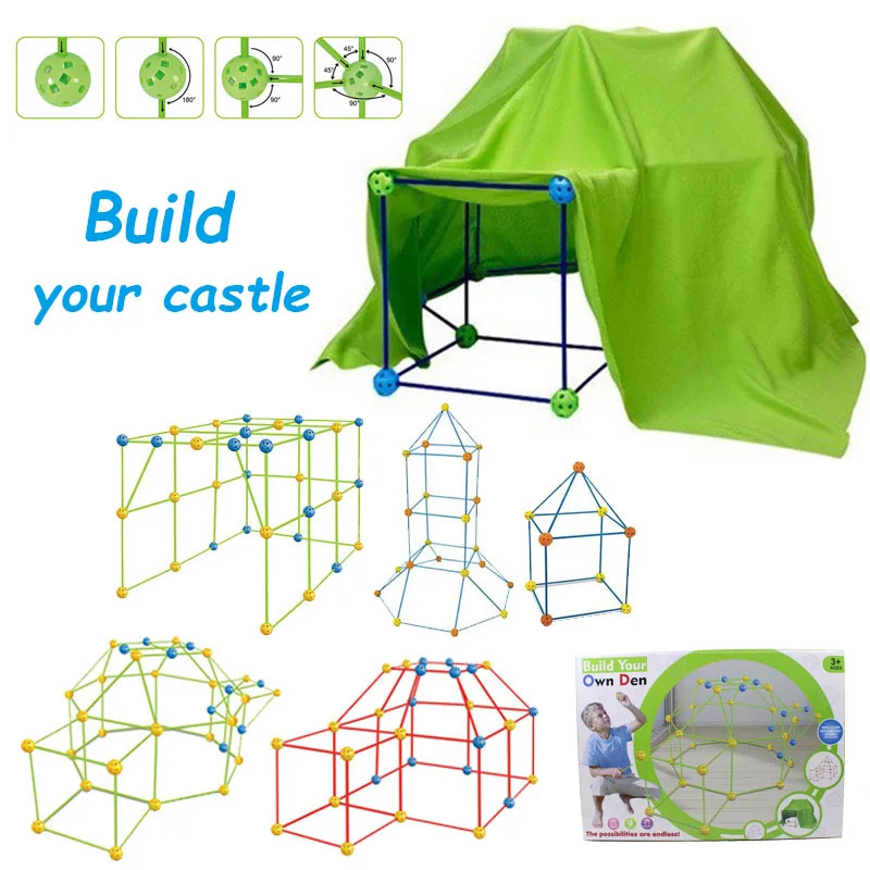 3d Play House Kids Sticks Construction Fort Building Kit DIY Castles Tunnels Tent Toy STEM Toys for Children Boys Girls Gif
3d Play House Kids Sticks Construction Fort Building Kit DIY Castles Tunnels Tent Toy STEM Toys for Children Boys Girls Gif