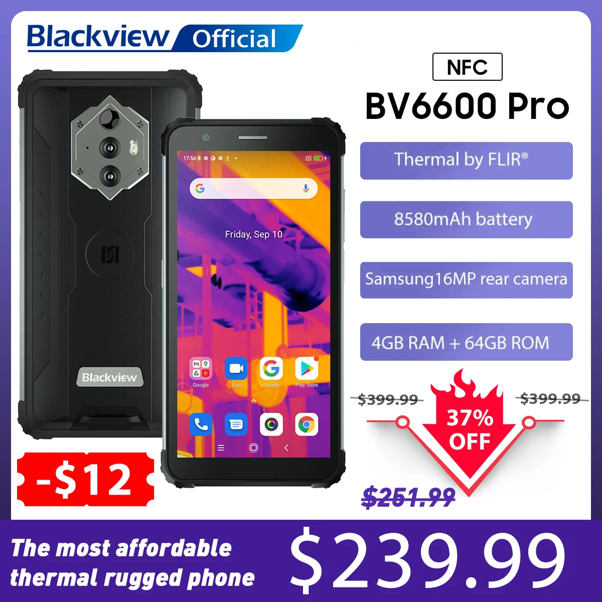 Тепловизионная камера Blackview BV6600 Pro защищенная, в наличии, мобильный телефон®Смартфон Android 11 4 Гб + 64 ГБ, 8580 мА · ч, глобальная версия
Тепловизионная камера Blackview BV6600 Pro защищенная, в наличии, мобильный телефон®Смартфон Android 11 4 Гб + 64 ГБ, 8580 мА · ч, глобальная версия