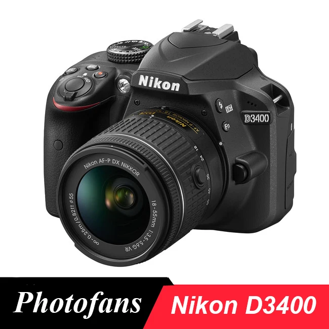 Nikon D3400 DSLR камера с объективом 18 55 мм Bluetooth видео (абсолютно новый)|cameras camera|camera