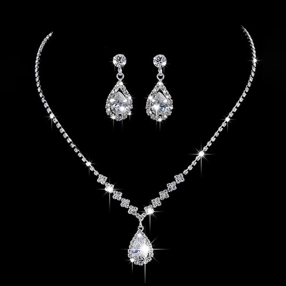 Water Drop Necklace Jewelry Sets For Women Necklace And Earring Rings
Water Drop Necklace Jewelry Sets For Women Necklace And Earring Rings