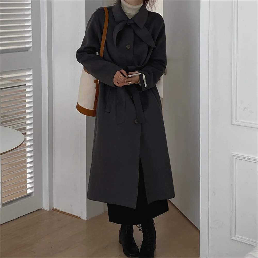 대한민국 Winter Women Coats Bow High Quality Elegant Casual Femme Chic 2021 Gentle New Warm OL Office Lady Work Wear Trench
대한민국 Winter Women Coats Bow High Quality Elegant Casual Femme Chic 2021 Gentle New Warm OL Office Lady Work Wear Trench