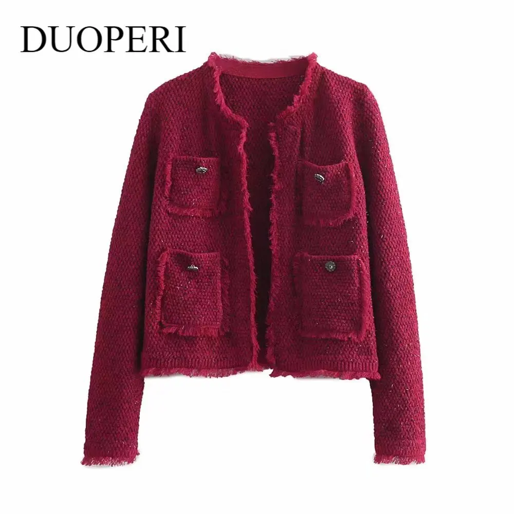 DUOPERI Women Fashion Open Stitch Solid Jacket Long Sleeves Front Pockets Chic Lady Woman Warm Overshirt Winter
DUOPERI Women Fashion Open Stitch Solid Jacket Long Sleeves Front Pockets Chic Lady Woman Warm Overshirt Winter