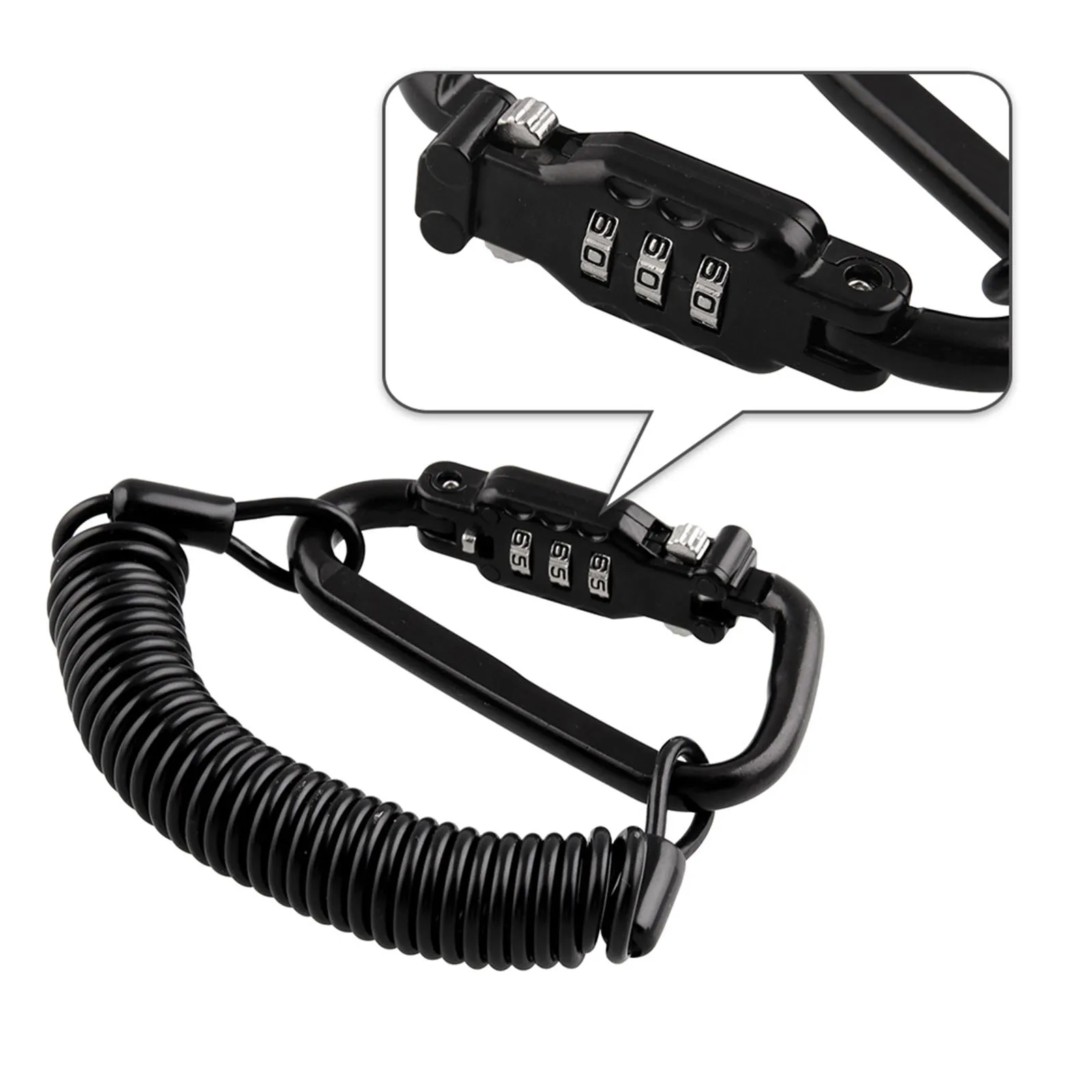 Universal Motorcycle Helmet Password Anti-Theft Lock Retractable Spring Password Device Rope Lock 3-Digit Helmet Password Lock
Universal Motorcycle Helmet Password Anti-Theft Lock Retractable Spring Password Device Rope Lock 3-Digit Helmet Password Lock