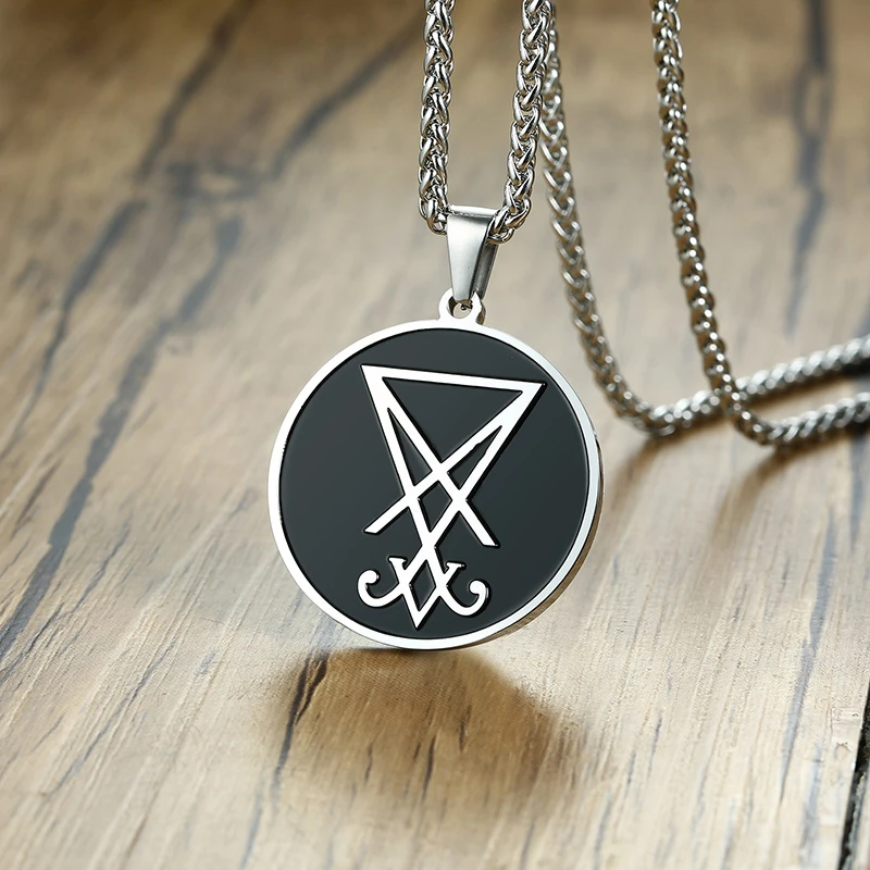 Mens Necklace Stainless Steel Lucifer Pendant 24inch Chain Sigil Of Lucifer Luciferian 3D Jewelry
Mens Necklace Stainless Steel Lucifer Pendant 24inch Chain Sigil Of Lucifer Luciferian 3D Jewelry