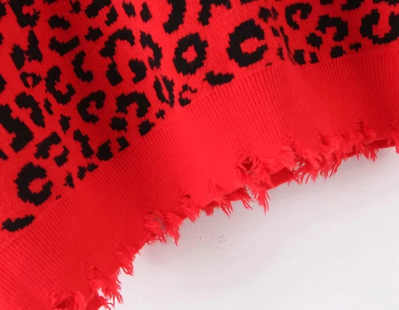 Sexy backless red Leopard sweater women pullover jumper tops tassel knitted sweater loosepull femme 2019 winter clothes women
Sexy backless red Leopard sweater women pullover jumper tops tassel knitted sweater loosepull femme 2019 winter clothes women