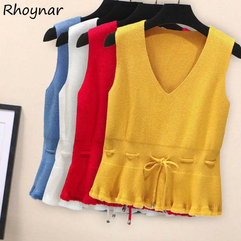 Sweater Vest Womens Spring Tender Fit Chic Vintage Ladies Soft Daily Casual New Ulzzang All-match Elegant Lace-up Sweet Simple
Sweater Vest Womens Spring Tender Fit Chic Vintage Ladies Soft Daily Casual New Ulzzang All-match Elegant Lace-up Sweet Simple